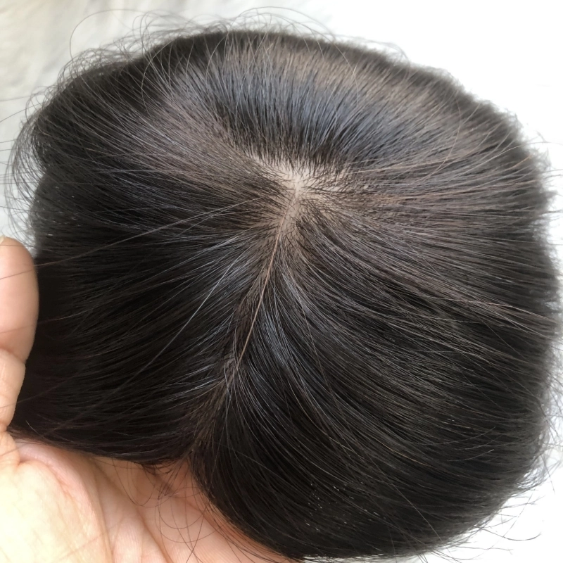 Brazilian human hair silk topper 6*9cm natural scalp for hair loss YR0059